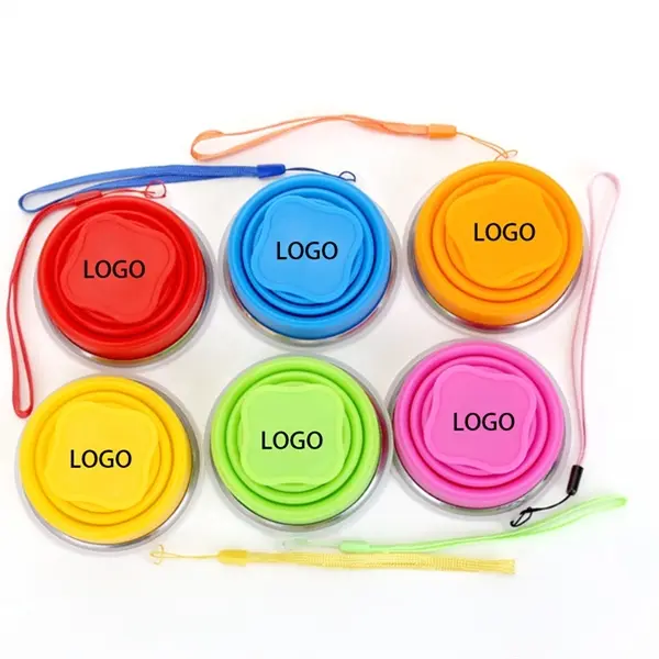 Silicone Travel Cup Retractable Folding Coffee Cup Telescopi