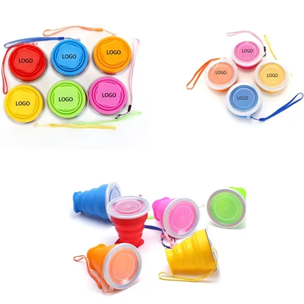 Silicone Travel Cup Retractable Folding Coffee Cup Telescopi