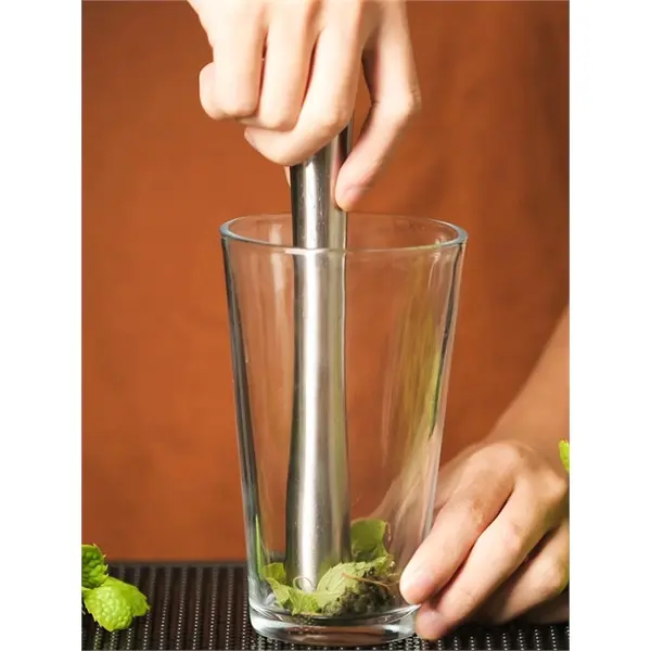 8" Serrated Edge Stainless Steel Cocktail Muddlers