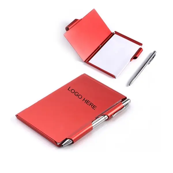 Custom Metal Aluminum Cover Notebook with Pen