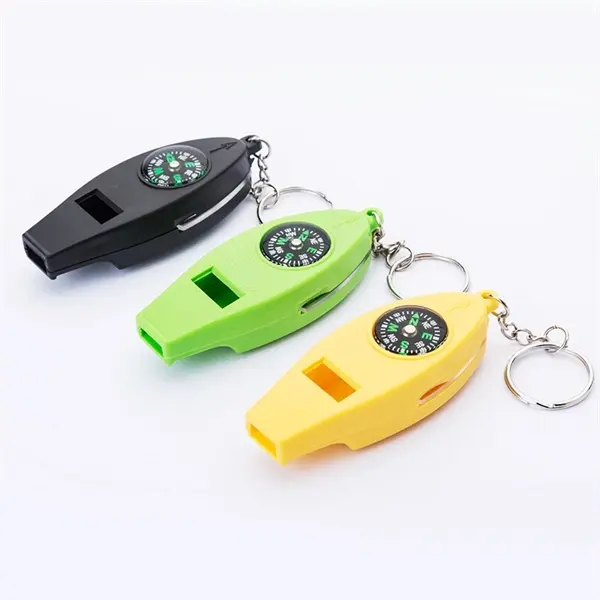 Multi Functional Compass Whistle With Thermometer Magnifer