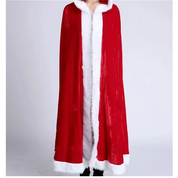Adult Red Christmas Long Cloak Cape
