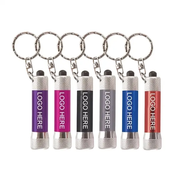 Promotional Metal LED Flashlight Key Chain