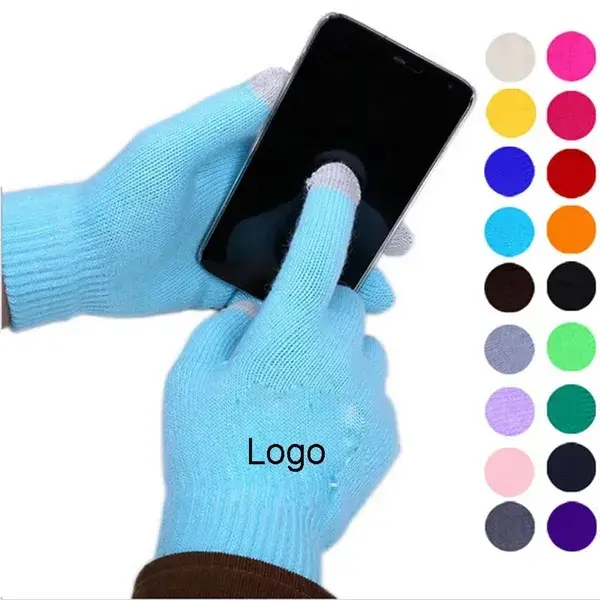 Acrylic Knitted Three Fingers Touch Screen Gloves