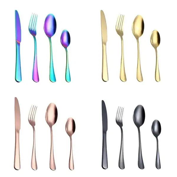 4 Pieces Colorful Tableware Set