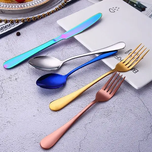 Colorful Stainless Steel Tableware Set