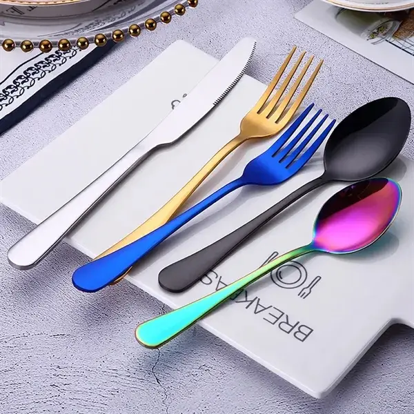 Colorful Stainless Steel Tableware Set