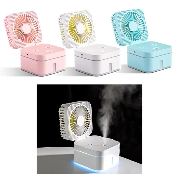Mini Desk Fan with Air Humidifier