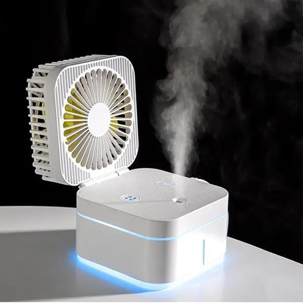 Mini Desk Fan with Air Humidifier