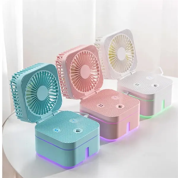 Mini Desk Fan with Air Humidifier
