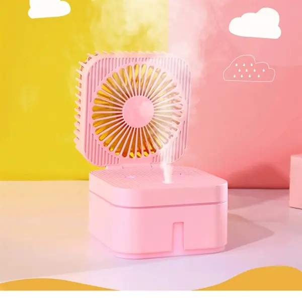 Mini Desk Fan with Air Humidifier