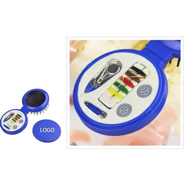 3 in 1 Plastic Sewing Kit/ Mirror/ Hair Brush