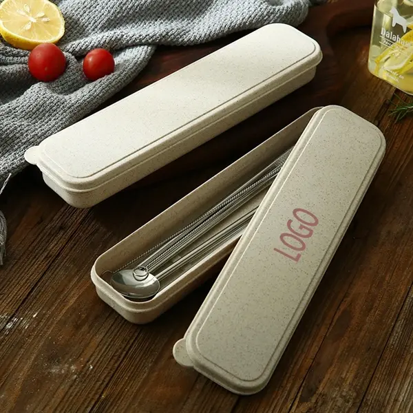 Straws Spoon Set In Compostable box