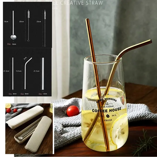 Straws Spoon Set In Compostable box