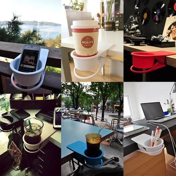 Table Desk Cup Holder Clip