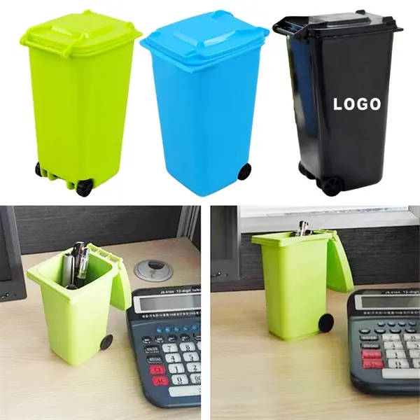 Trash Can Storage Desktop Bin Pen Holder