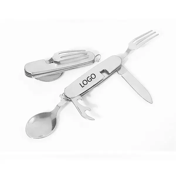 Outdoor 4 in 1 Folding Utensil Multi-Function Tableware