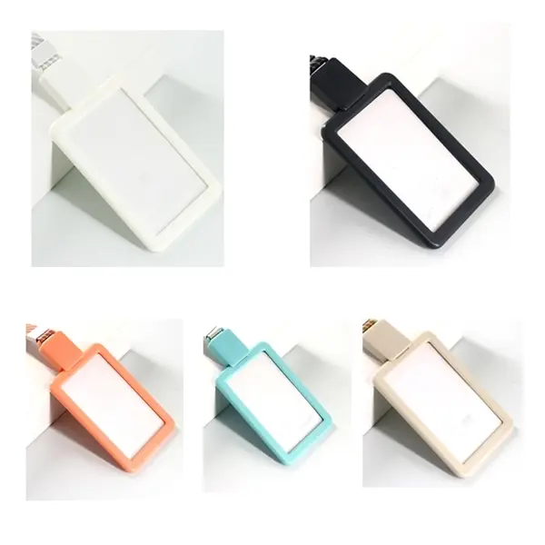 Telescopic Buckle Card Holder With Lanyard