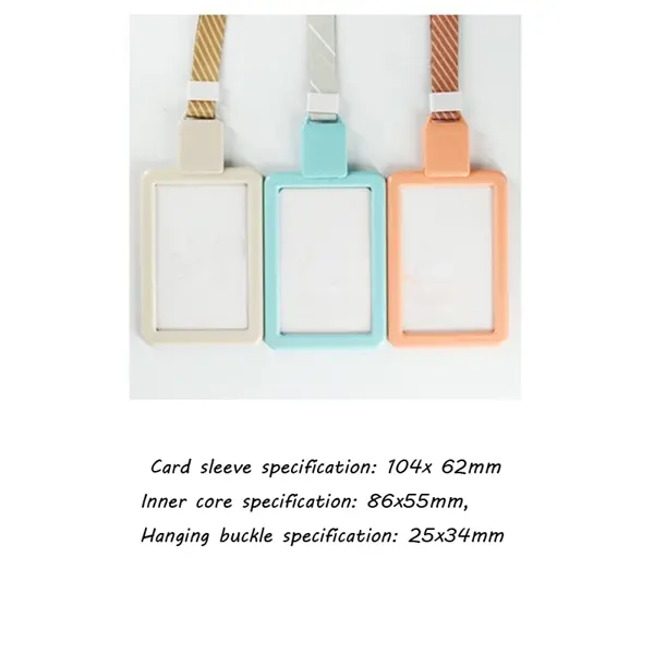 Telescopic Buckle Card Holder With Lanyard