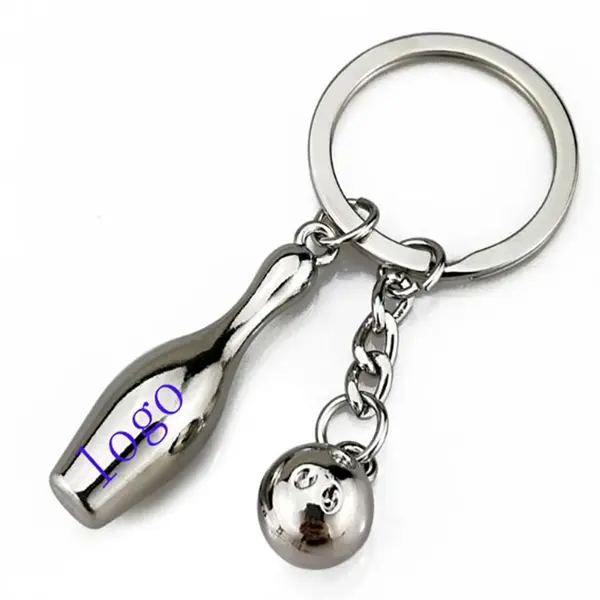 Metal Mini Bowling Key Chain