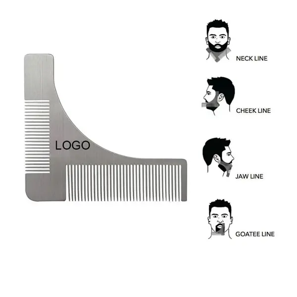 Beard Shaping Stainless Steel Hairstyle Comb