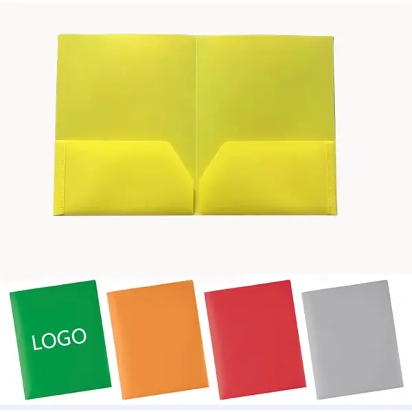 Polypro folders with double interior pockets