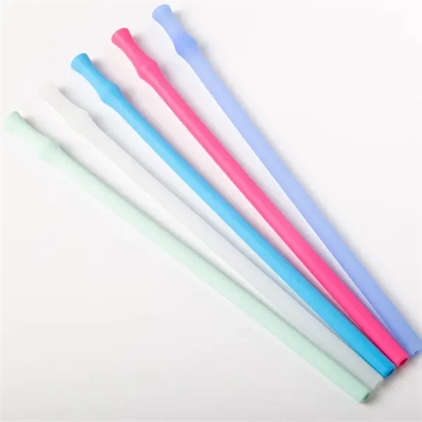Silicone straw set with capsule carring Case