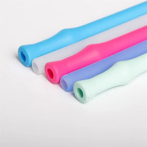 Silicone straw set with capsule carring Case