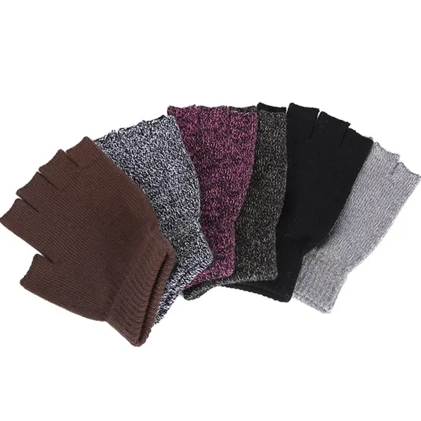 Non-slip Knitted Half Finger Gloves