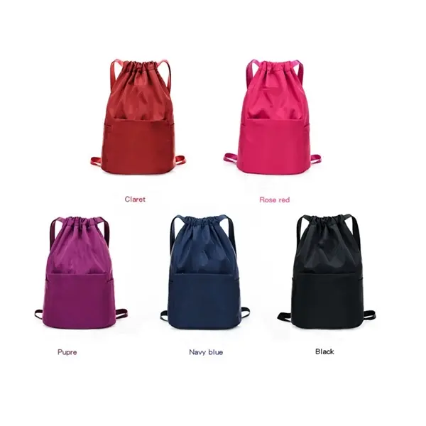 Drawstring Nylon Backpack Nylon Sports Backpack