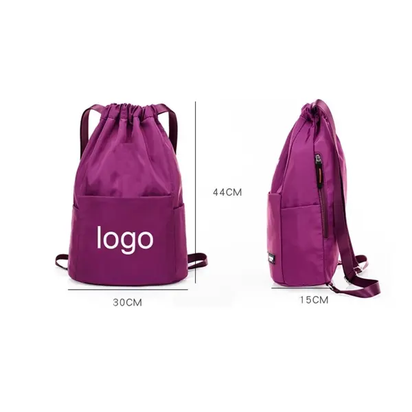 Drawstring Nylon Backpack Nylon Sports Backpack