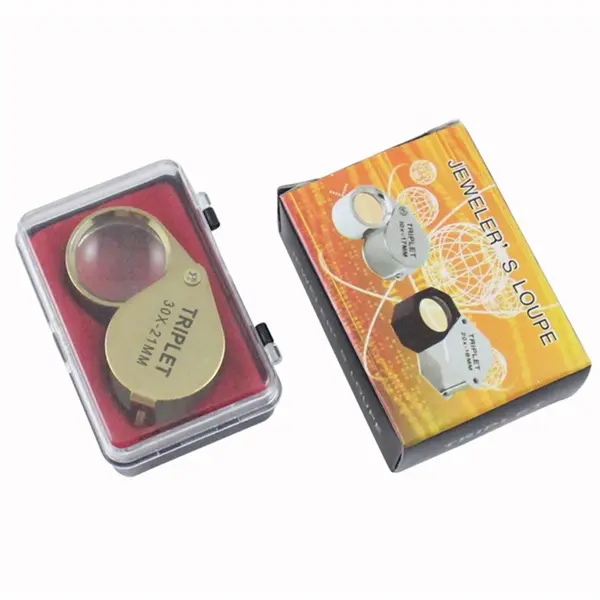 30X Gold Handheld Magnifying Portable