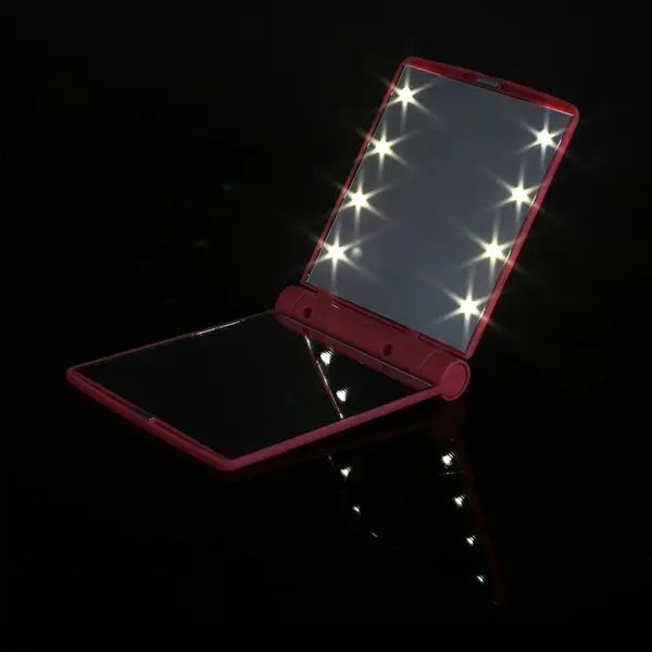 Folding Portable LED Make Up Mirror