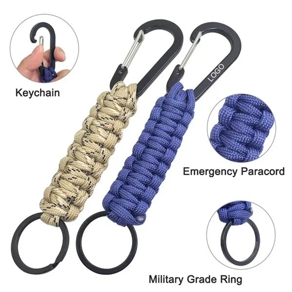 Paracord Keychain with D-Ring Aluminum Carabiner