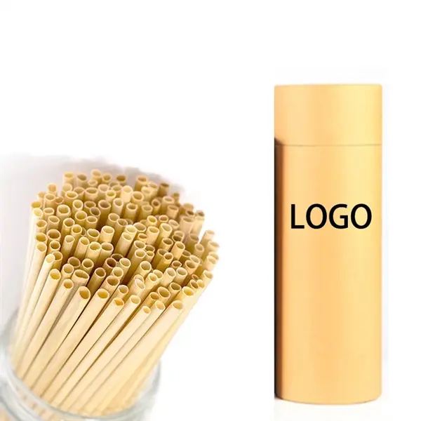8" Disposable Wheat Grass Stem Paper Straw