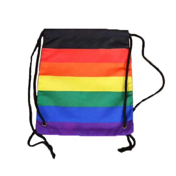 Rainbow Drawstring Backpack