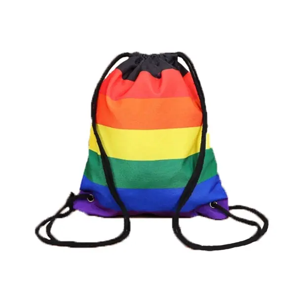 Rainbow Drawstring Backpack