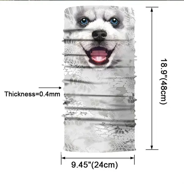 3D Animal Seamless Magic Neck Gaiter Face Mask