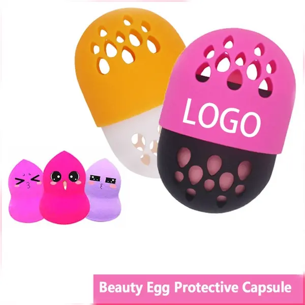 Cosmetic Blender Sponge Case Puff Egg Soft Silicone Holder