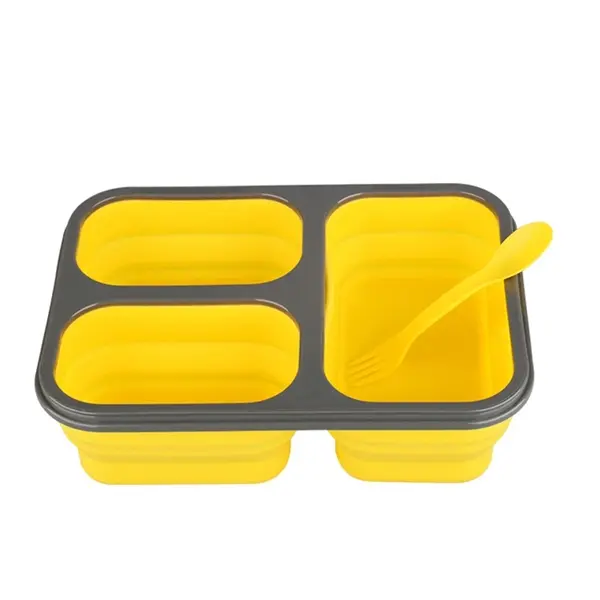 3-Compartment Collapsible Silicone Lunch Box