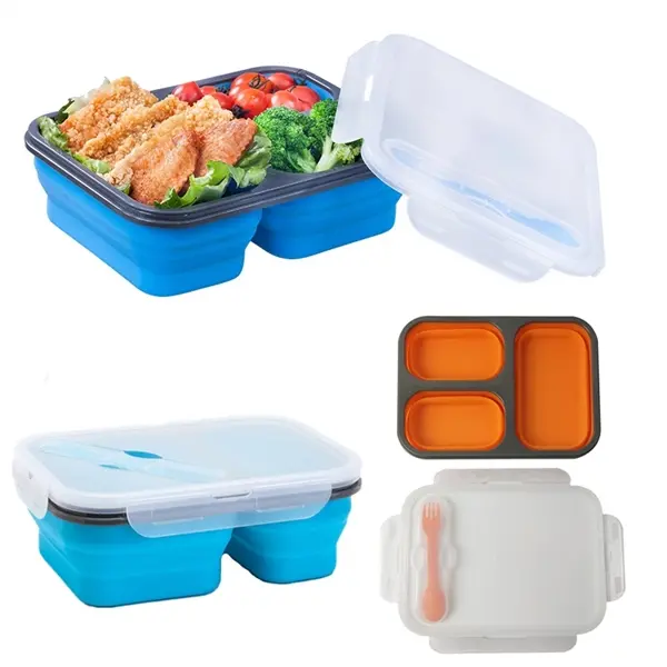 3-Compartment Collapsible Silicone Lunch Box