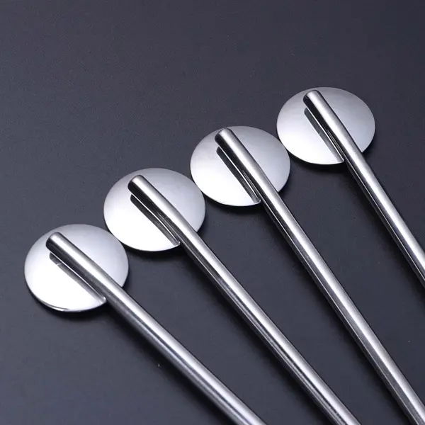 8 In Stainless Steel Cocktail Straw Spoon