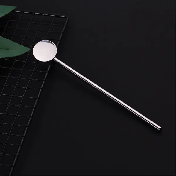 8 In Stainless Steel Cocktail Straw Spoon