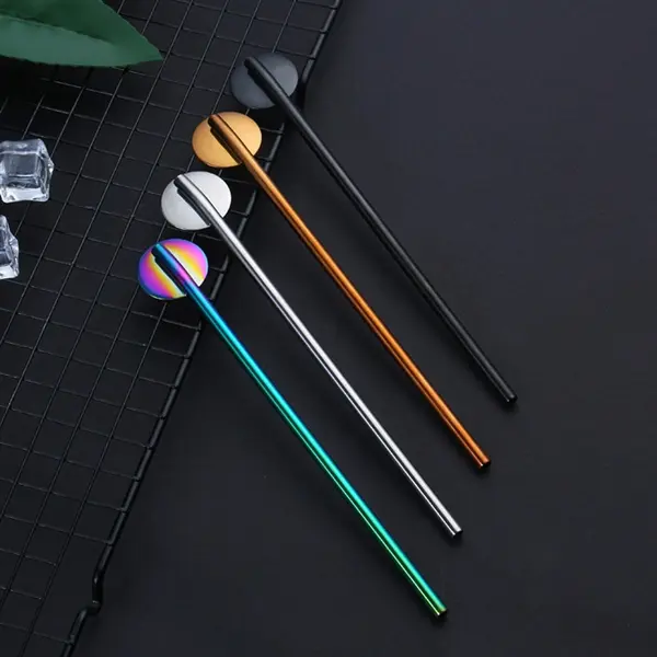 8 In Stainless Steel Colorful Stirrers
