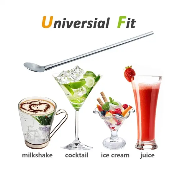 2 in 1 Metal Straw Spoon Stirrers