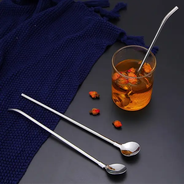 2 in 1 Metal Straw Spoon Stirrers