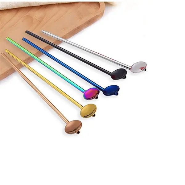 Metal Spoon Straw with Brush