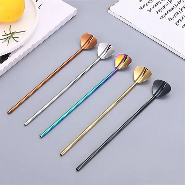 2 in 1 Metal Straw Spoon With Brush