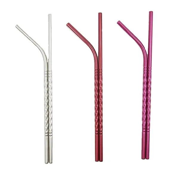 Stainless Steel Helical Colorful Straws