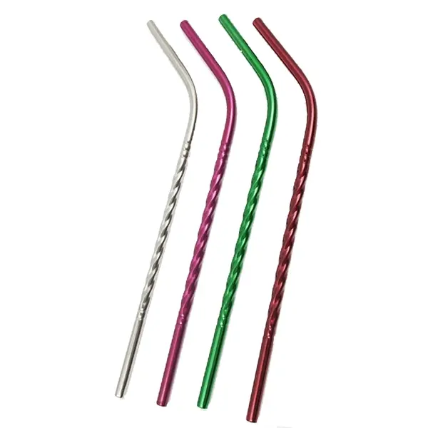Stainless Steel Helical Colorful Straws